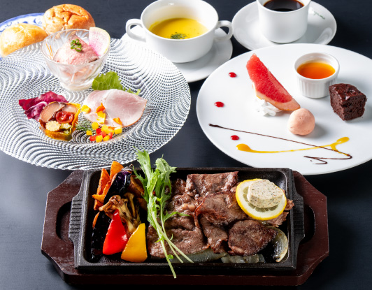 常陸牛薄切り鉄板焼き ポルチーニ香るバターソース